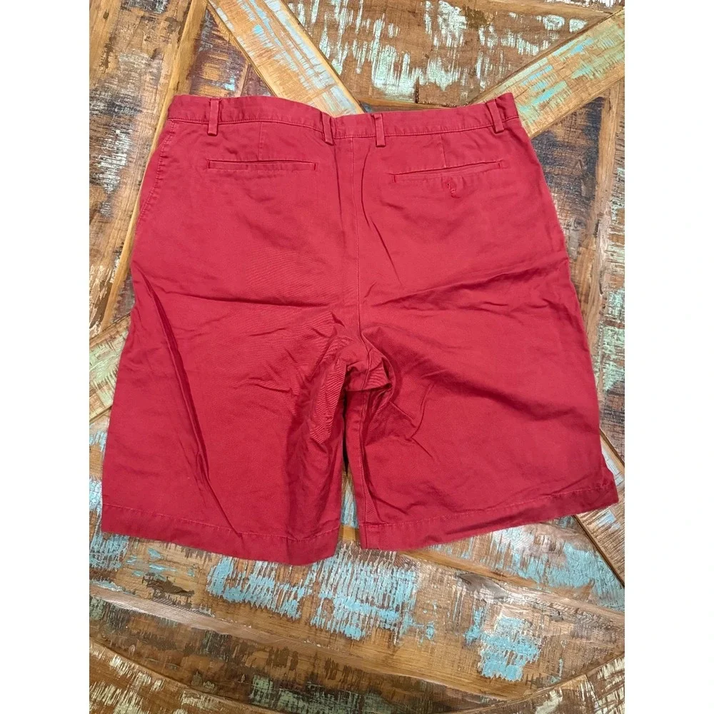 Mens Banana Republic Red Bermuda Shorts Chino Size 38